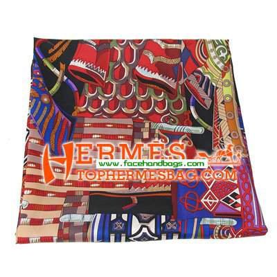 Hermes 100% Silk Square Scarf Black HESISS 130 x 130 - Click Image to Close
